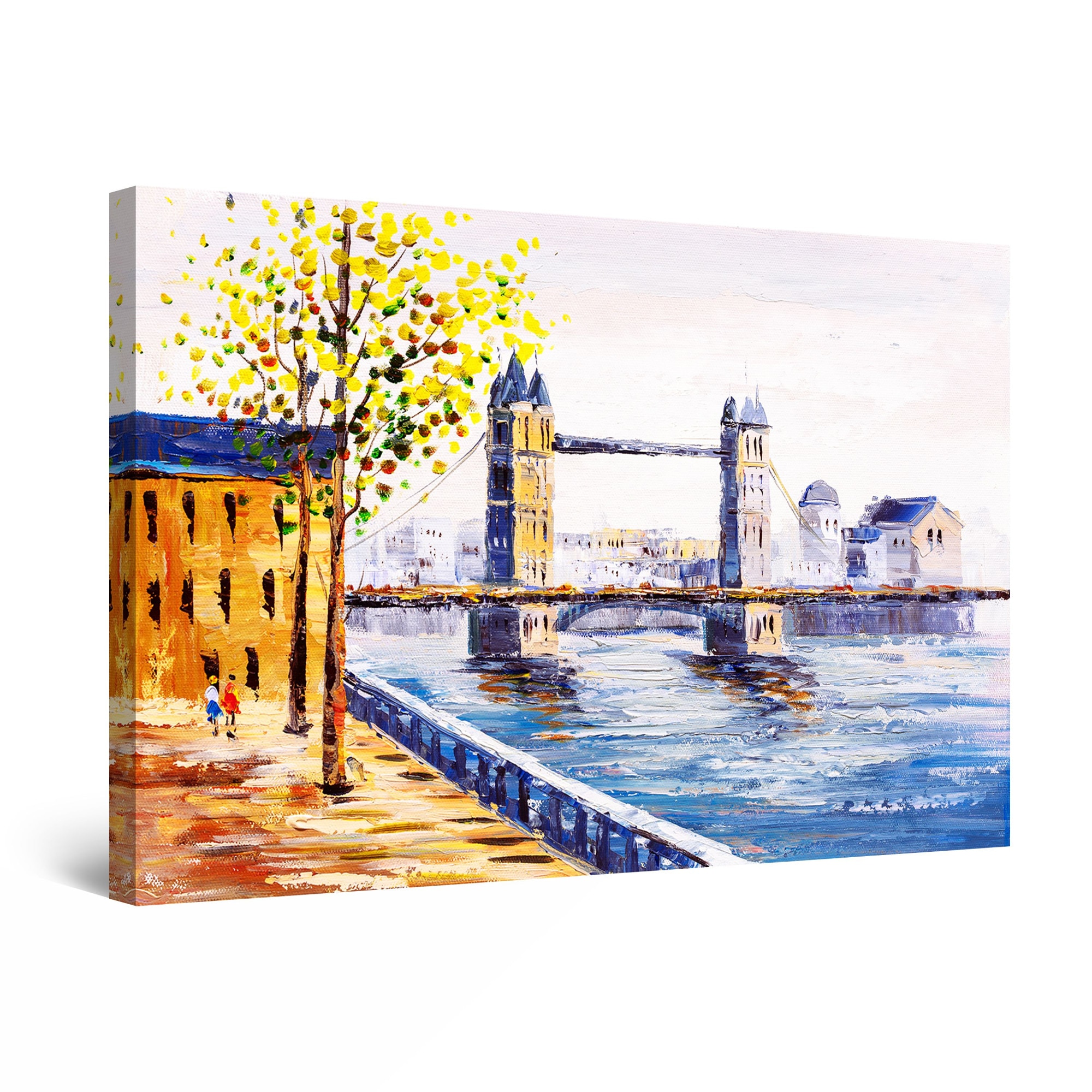 Tablou DualView Startonight Pod peste ape, luminos in intuneric, 90 cm x 60 cm