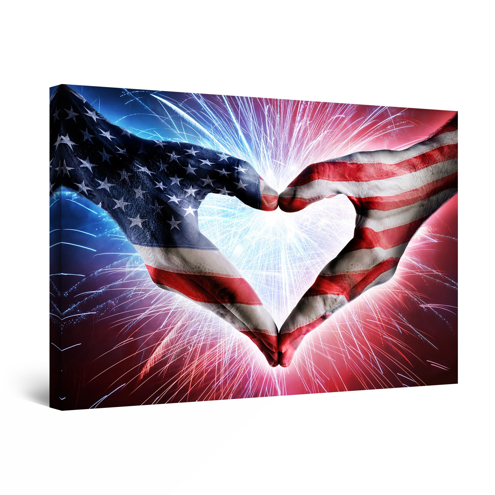 Tablou DualView Startonight Iubesc America, luminos in intuneric, 60 cm x 40 cm