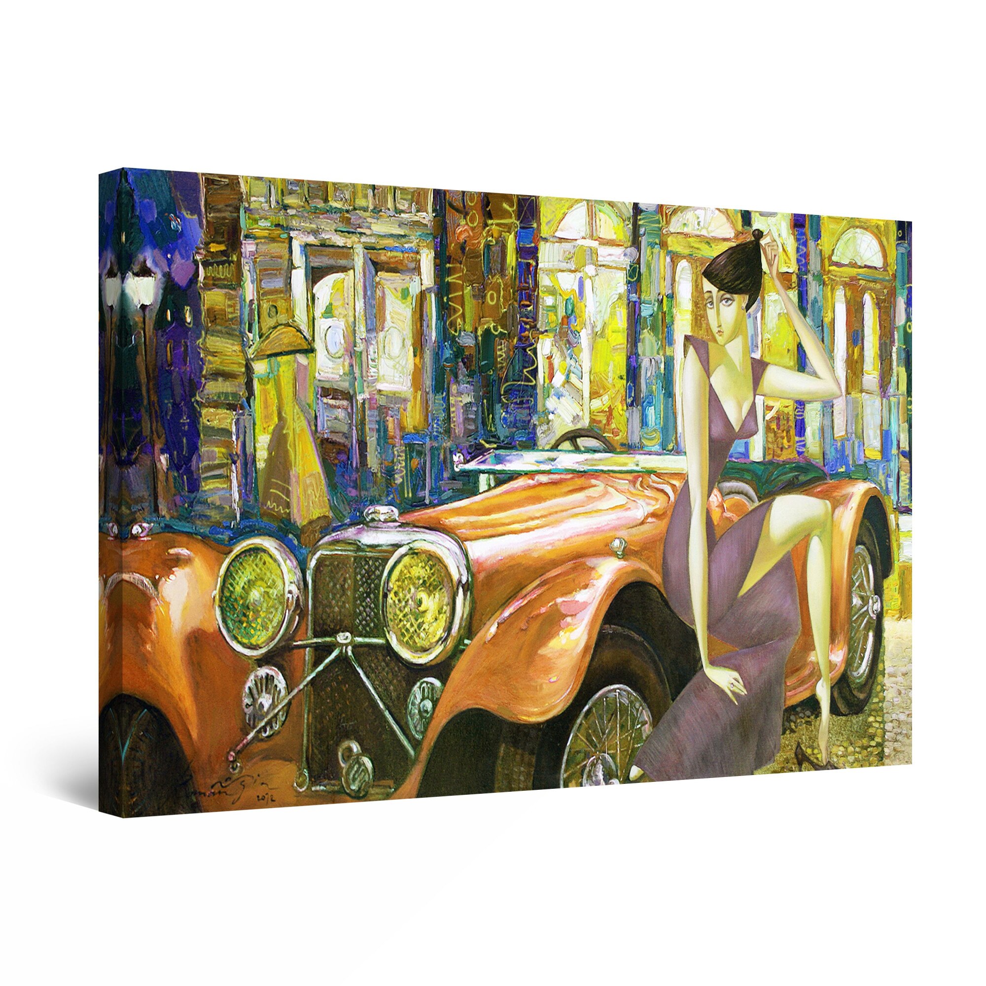 Tablou DualView Startonight In rochia violet, luminos in intuneric, 90 cm x 60 cm