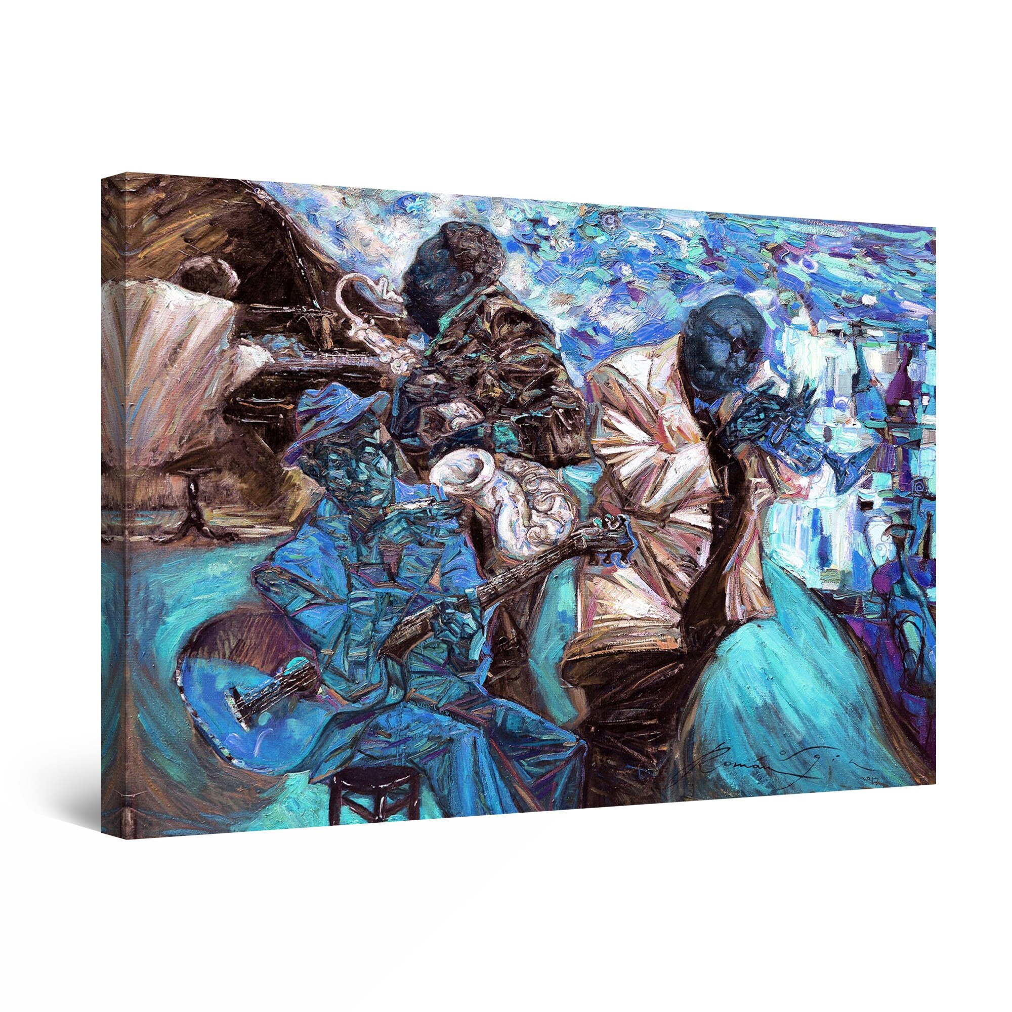 Tablou DualView Startonight Ritmuri de jazz, luminos in intuneric, 30 cm x 20 cm