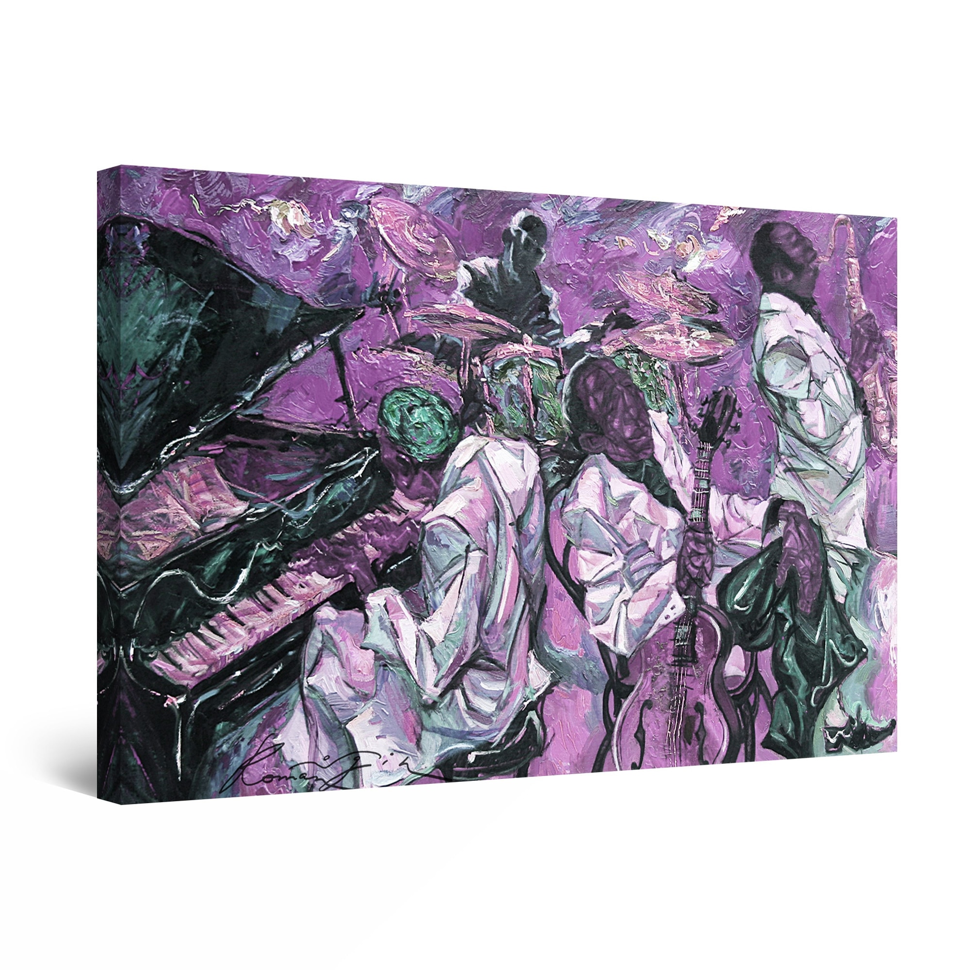 Tablou DualView Startonight Cantareti de jazz, luminos in intuneric, 30 cm x 20 cm