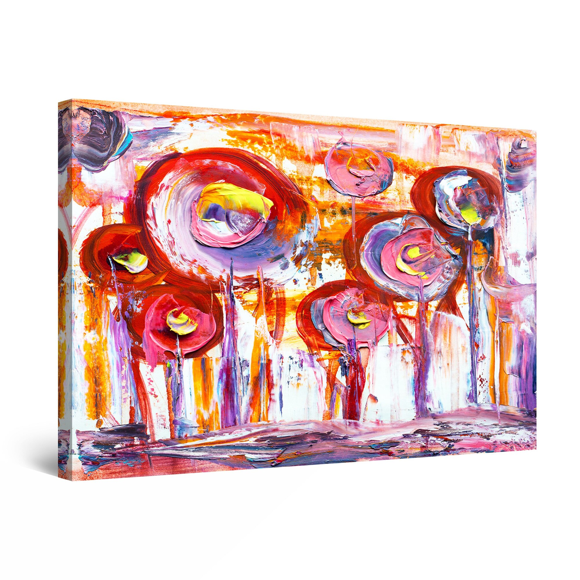 Tablou DualView Startonight Trei pomi violet, luminos in intuneric, 80 cm x 120 cm