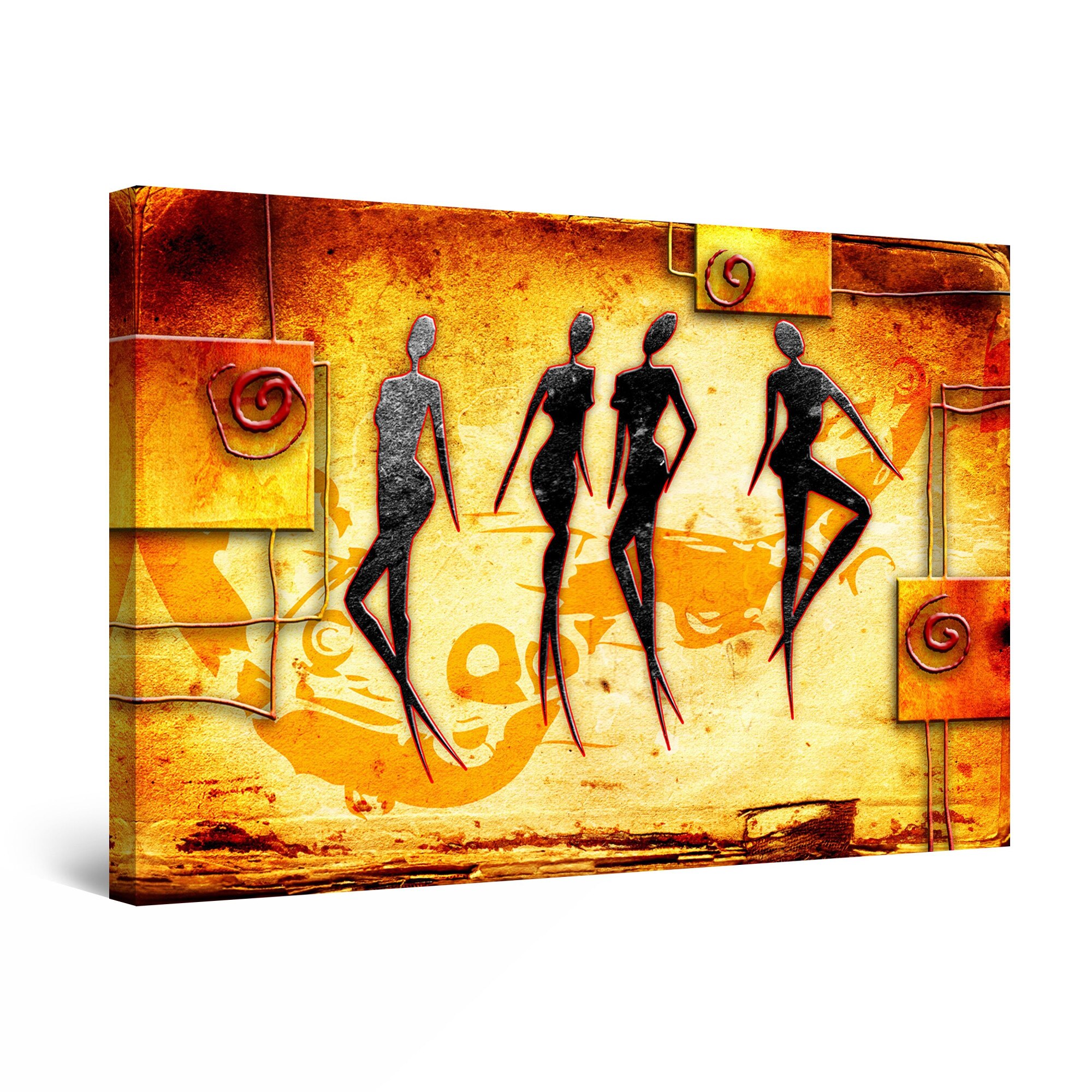 Tablou DualView Startonight Siluete feminine, luminos in intuneric, 30 cm x 20 cm