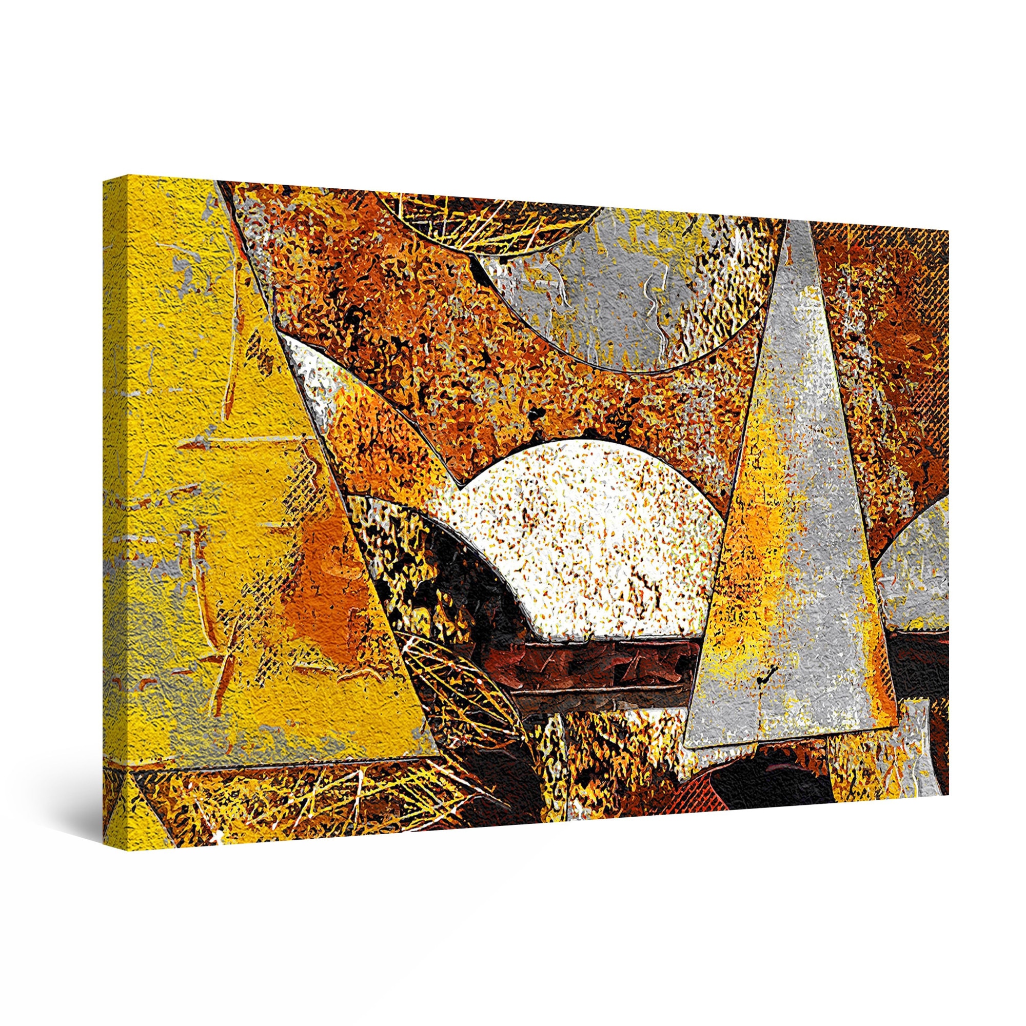 Tablou DualView Startonight Geometrie abstracta II, luminos in intuneric, 90 cm x 60 cm