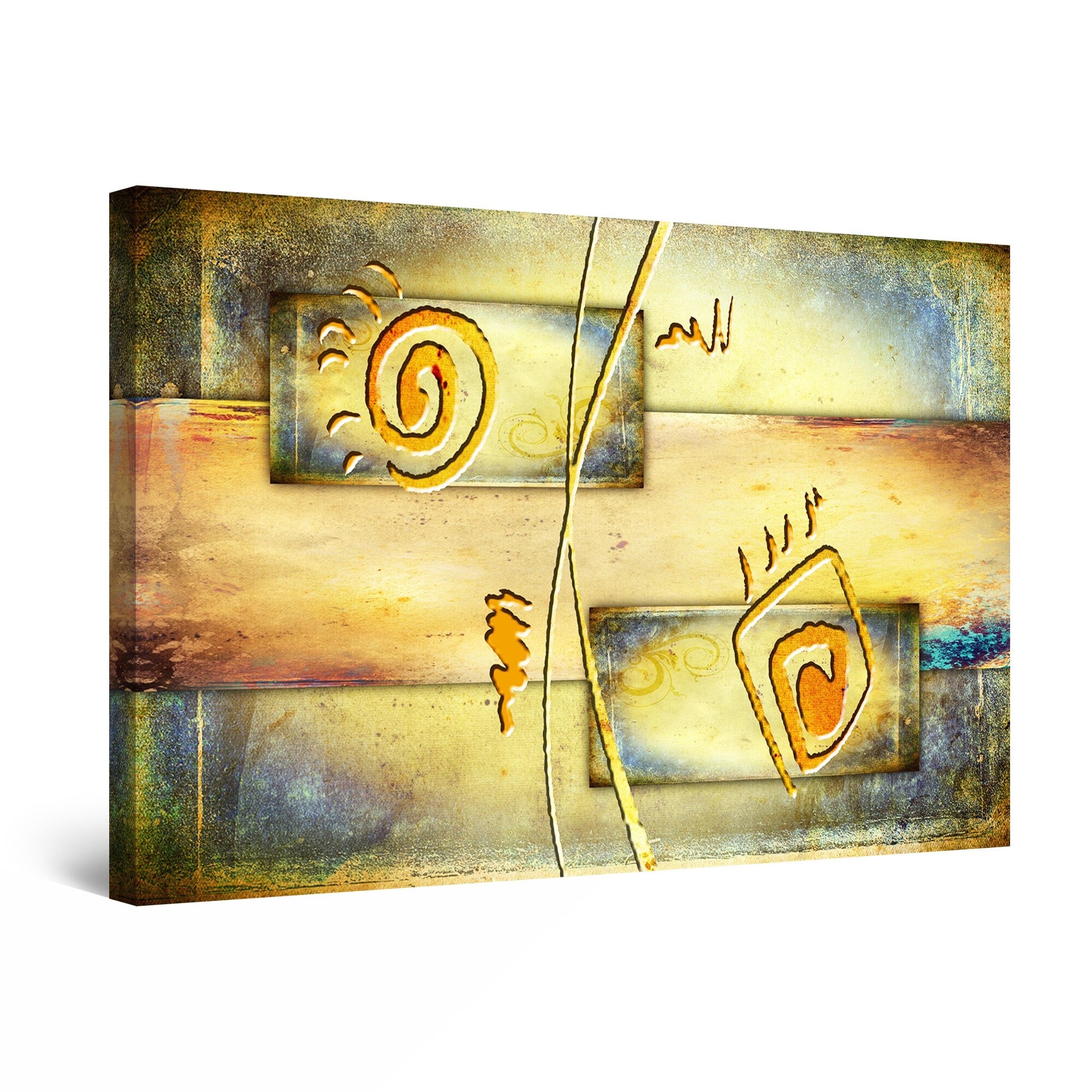 Tablou DualView Startonight Culori geometrice, luminos in intuneric, 80 cm x 120 cm