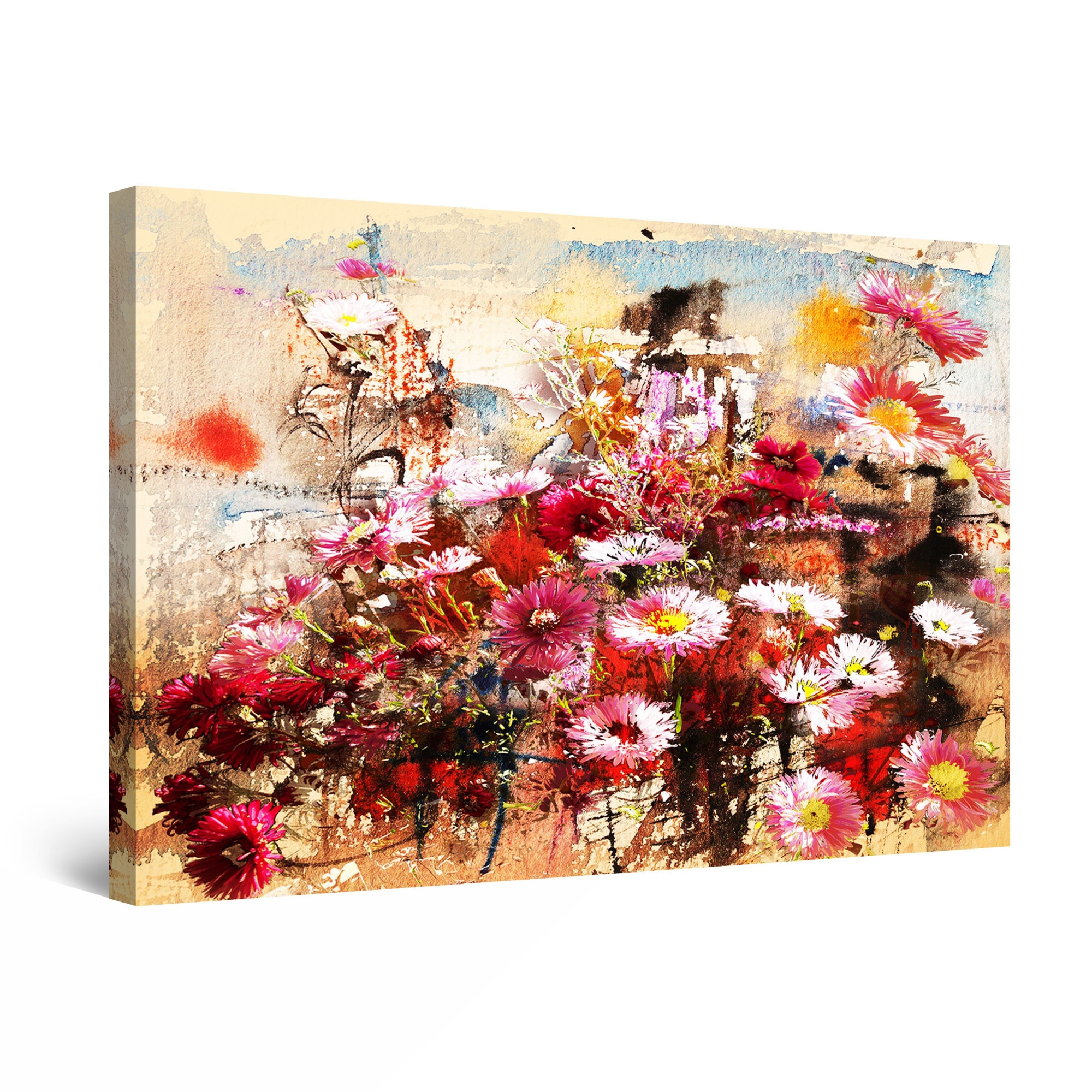 Tablou DualView Startonight Floricele, luminos in intuneric, 90 cm x 60 cm