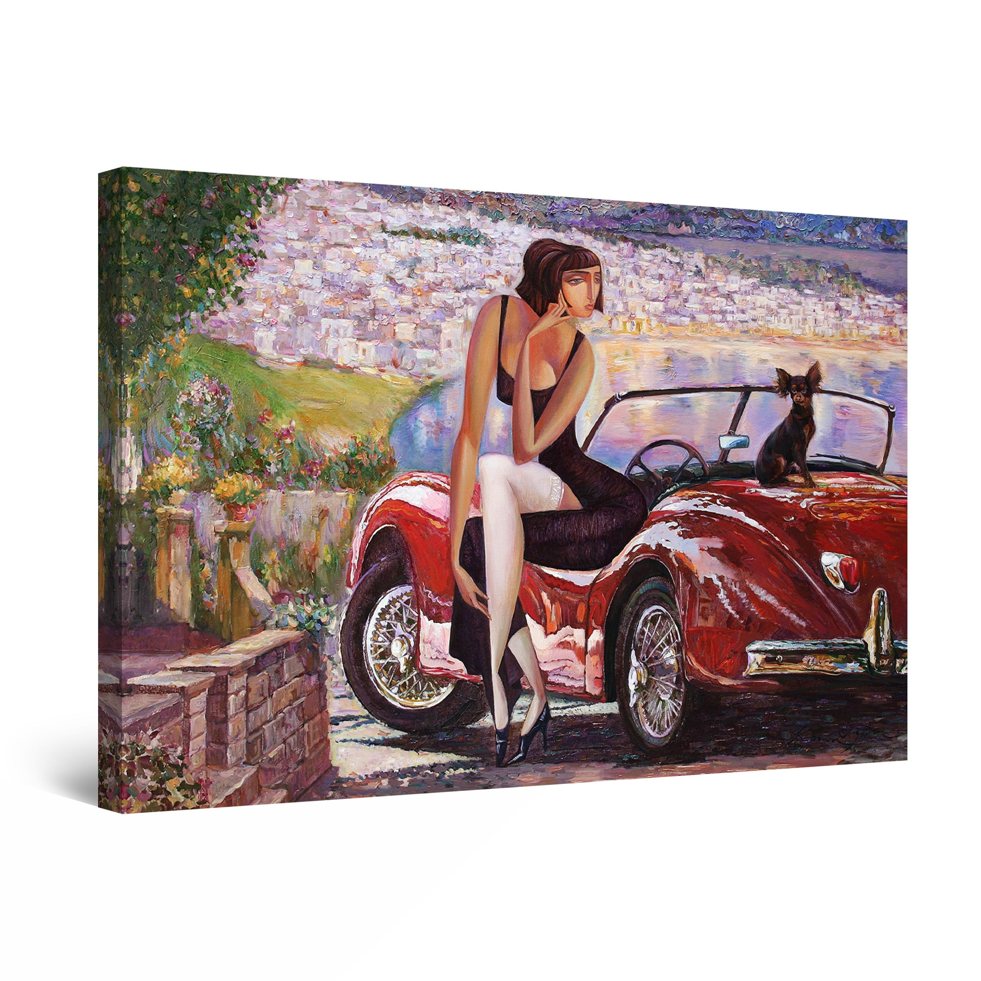 Tablou DualView Startonight Privelistea de pe deal, luminos in intuneric, 30 cm x 20 cm