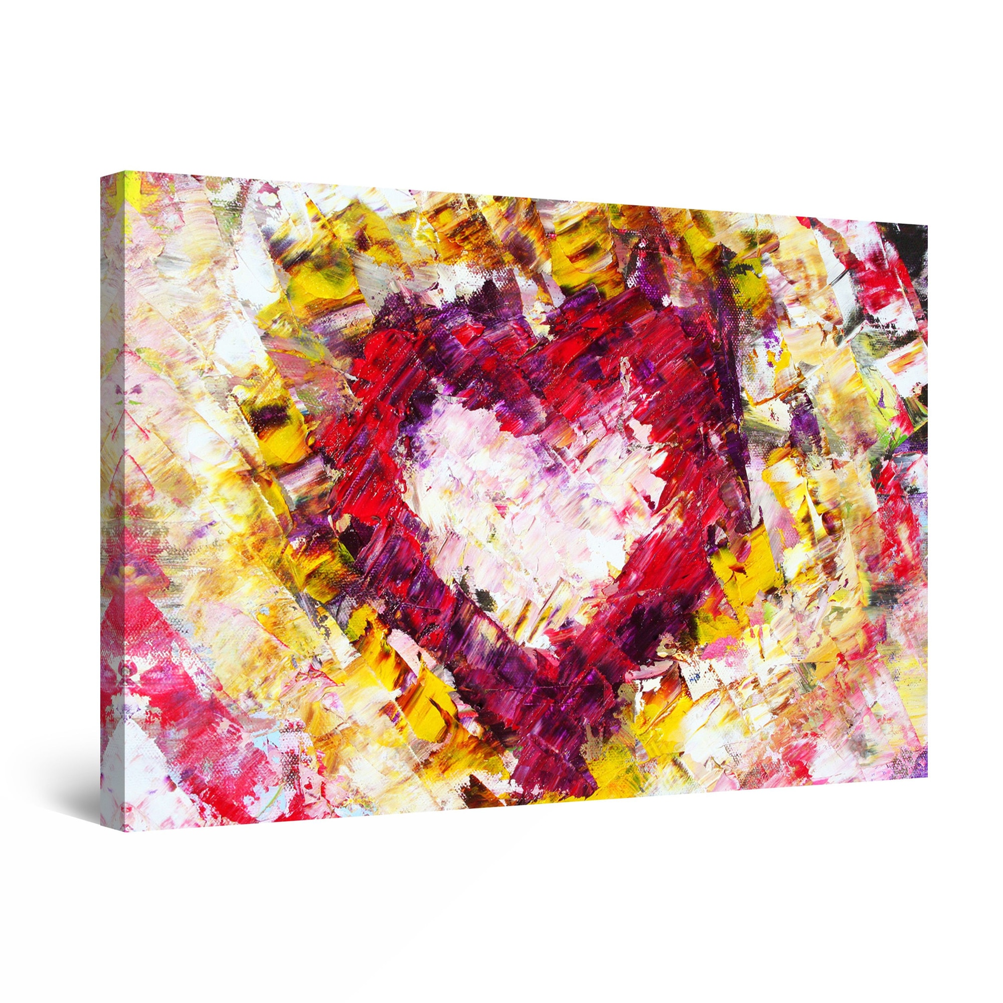 Tablou DualView Startonight Inima colorata, luminos in intuneric, 30 cm x 20 cm