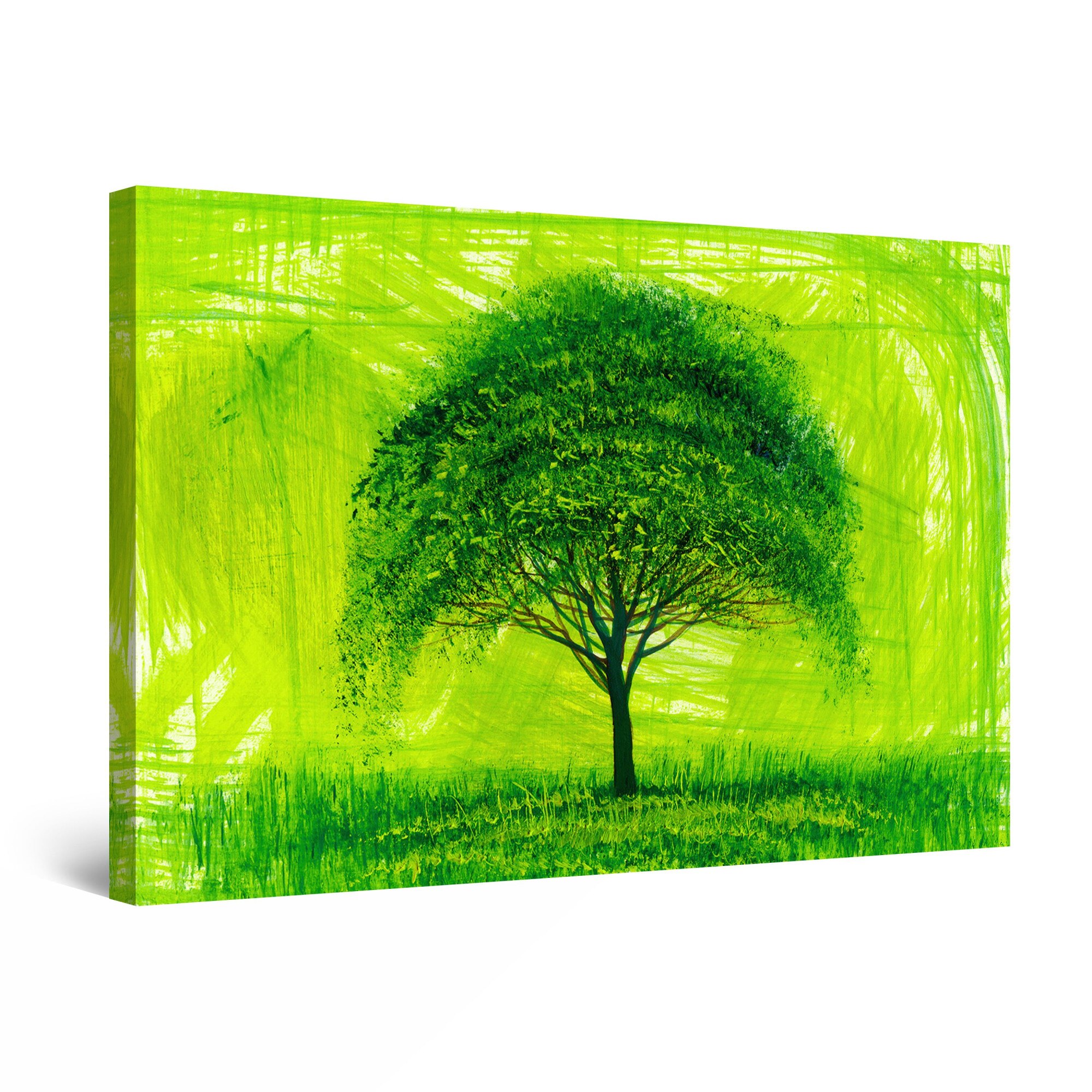 Tablou DualView Startonight Copac verde, luminos in intuneric, 90 cm x 60 cm