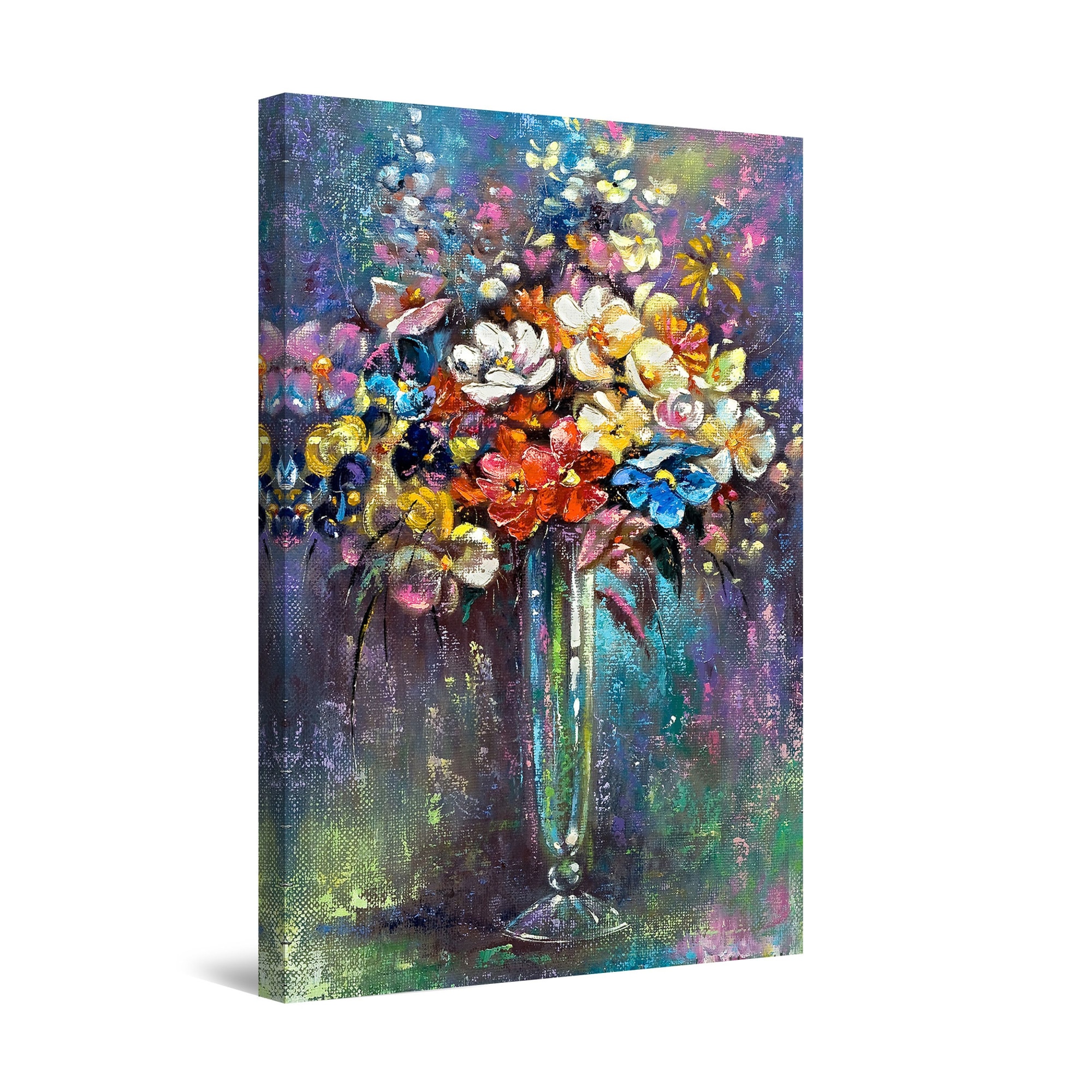 Tablou DualView Startonight Vaza cu flori, luminos in intuneric, 80 cm x 120 cm