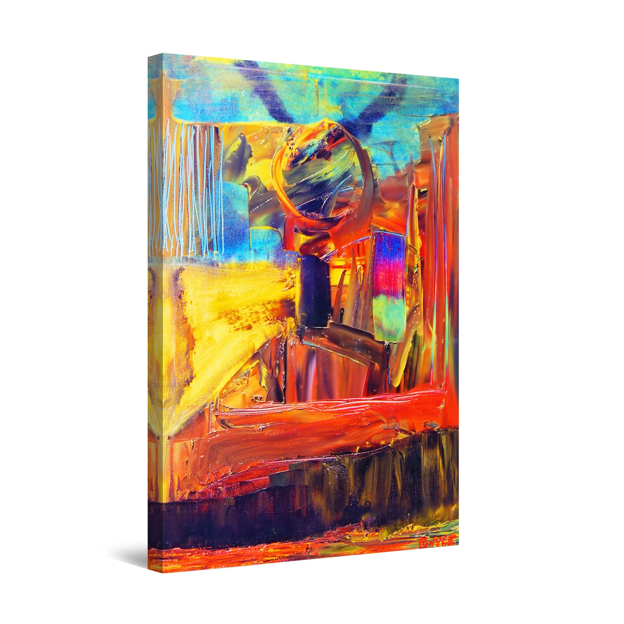 Tablou DualView Startonight Culori abstracte, luminos in intuneric, 60 cm x 40 cm