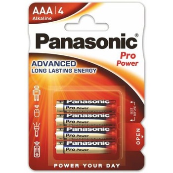 Set baterii Super Alkaline Pro Power AAA , LR03 - Panasonic, 1.5V, 4 buc Set baterii Super Alkaline Pro Power AAA , LR03 - Panasonic, 1.5V, 4 buc
