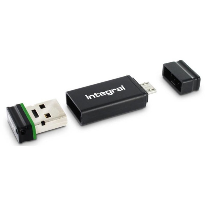 Memorie USB Integral Fusion 16GB USB 2.0 Retail cu adaptor OTG