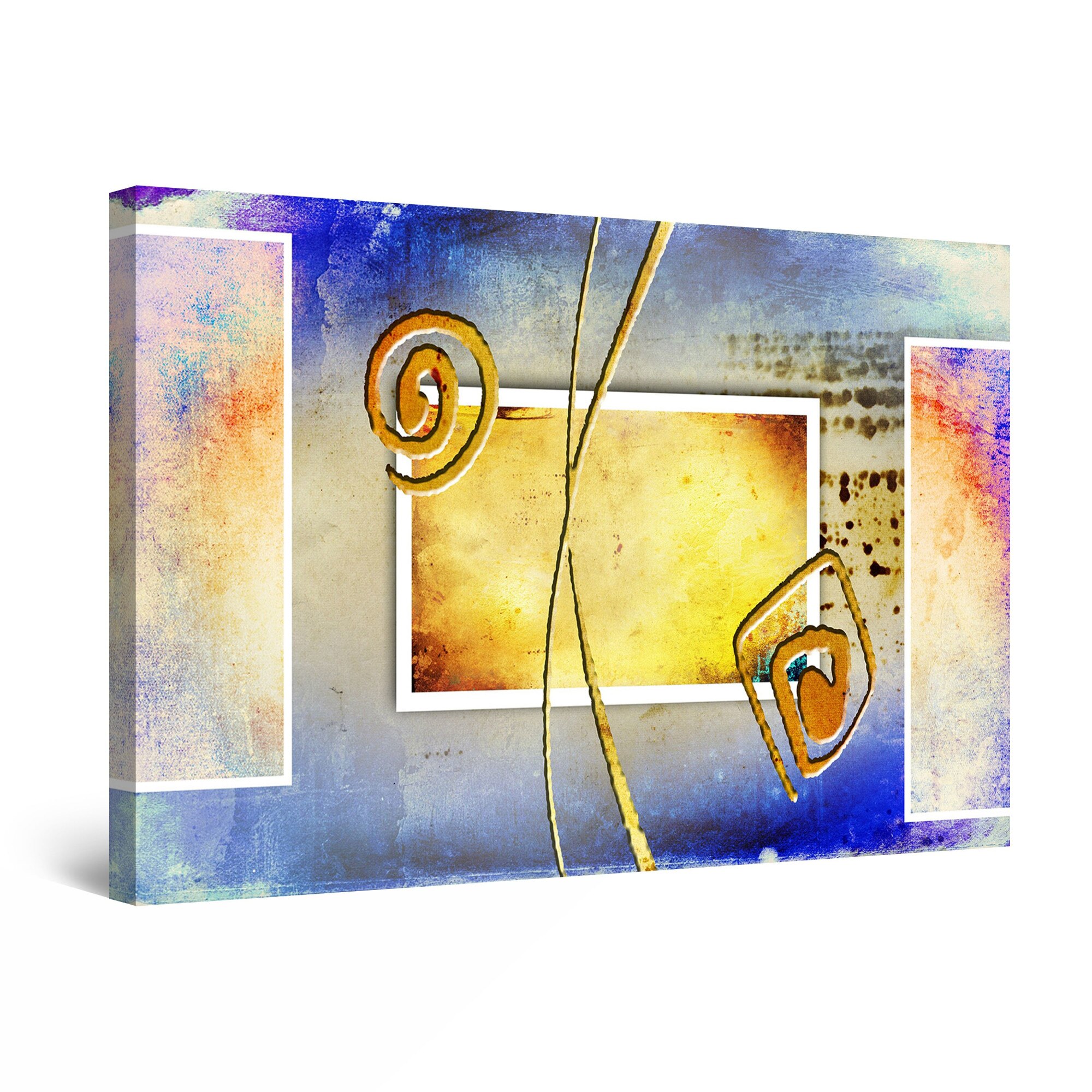 Tablou DualView Startonight Geometrie abstracta III, luminos in intuneric, 90 cm x 60 cm
