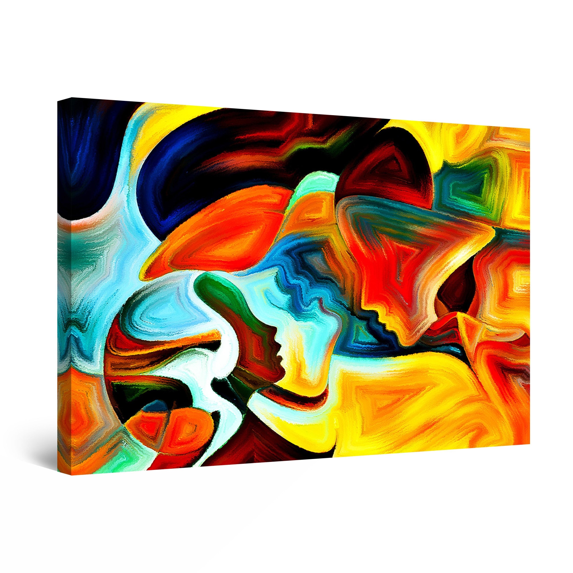 Tablou DualView Startonight Profile abstracte, luminos in intuneric, 90 cm x 60 cm