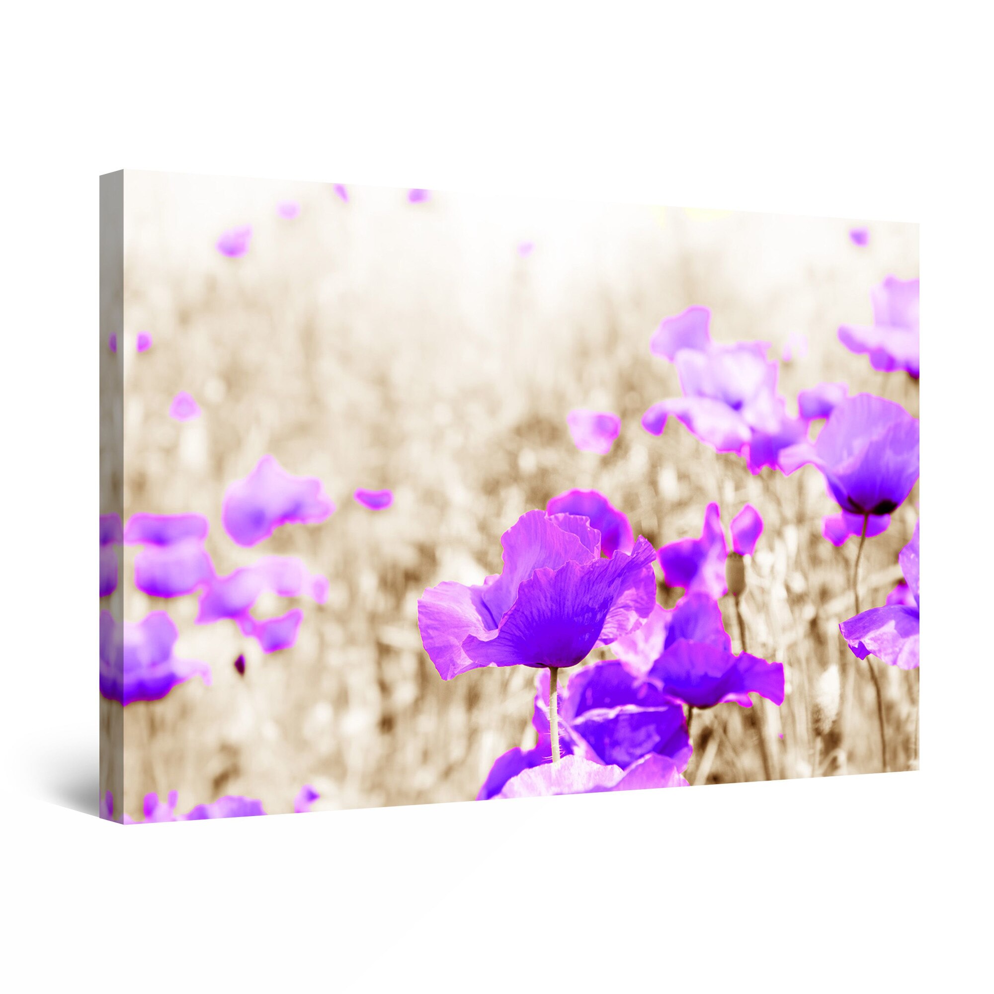 Tablou DualView Startonight Maci violeti, luminos in intuneric, 80 cm x 120 cm