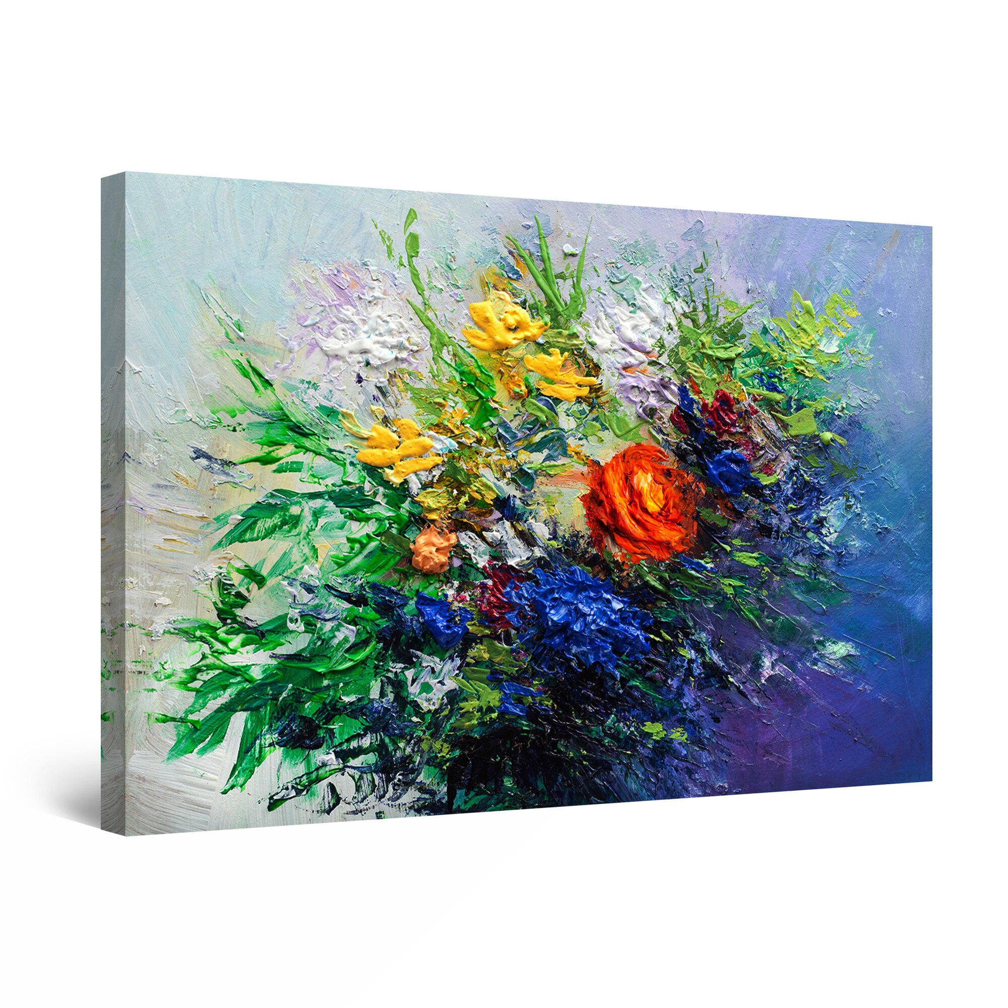 Tablou DualView Startonight Buchet de flori, luminos in intuneric, 90 cm x 60 cm