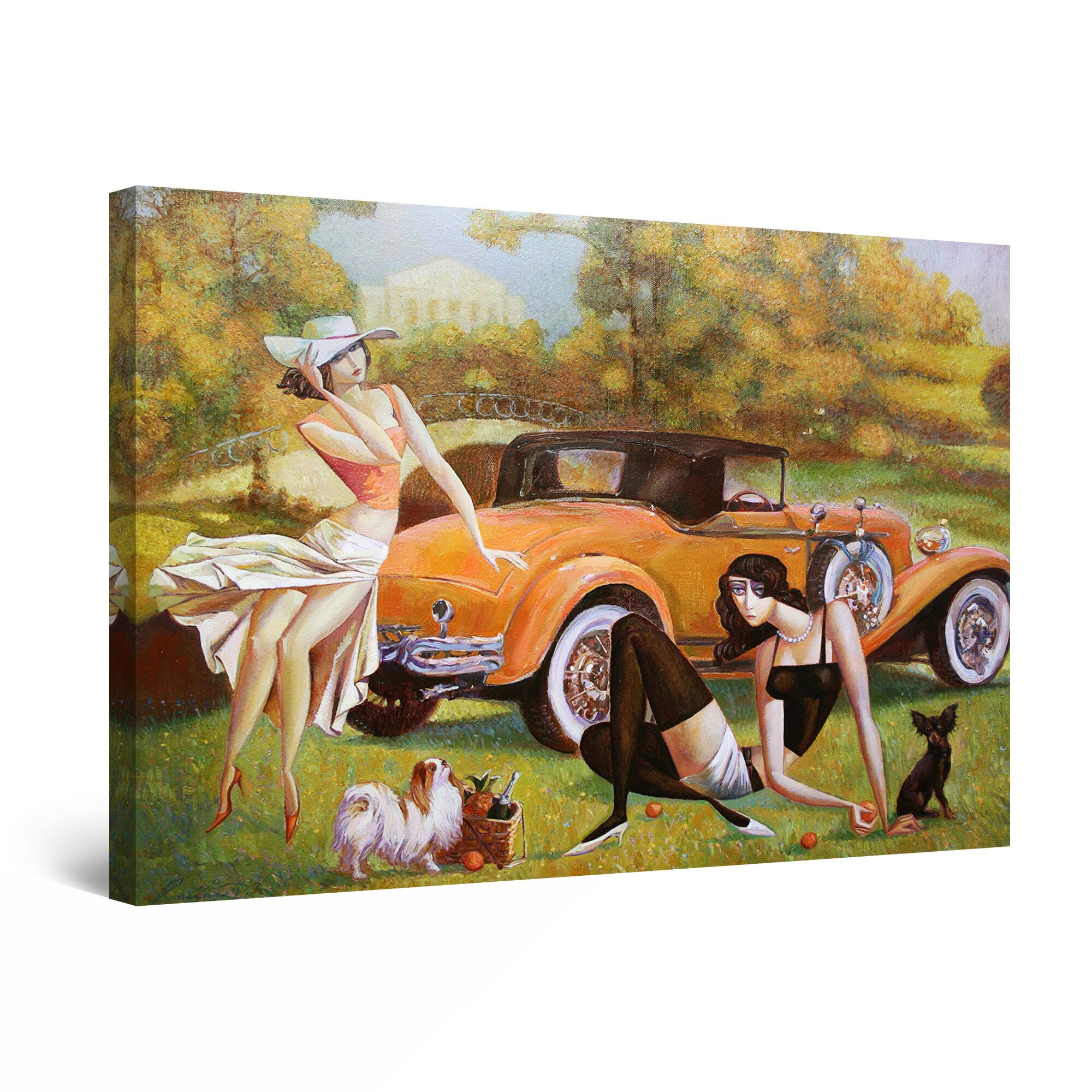 Tablou DualView Startonight Fete pe colina, luminos in intuneric, 80 cm x 120 cm