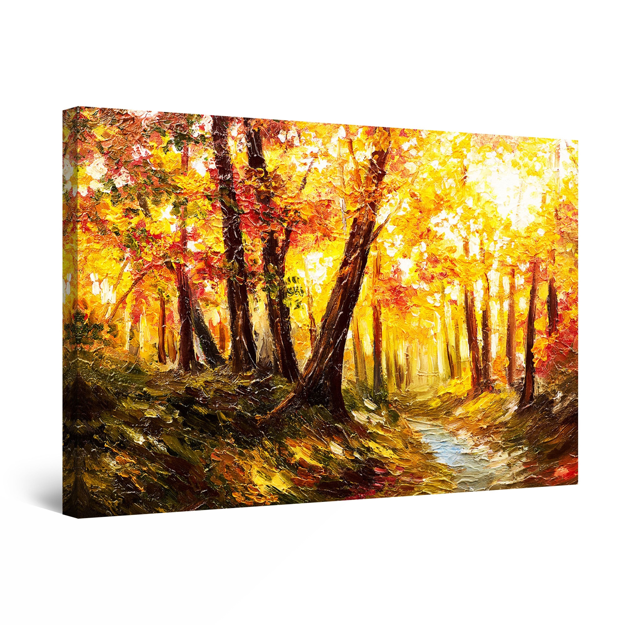 Tablou DualView Startonight Peisaj aramiu de toamna, luminos in intuneric, 60 cm x 40 cm