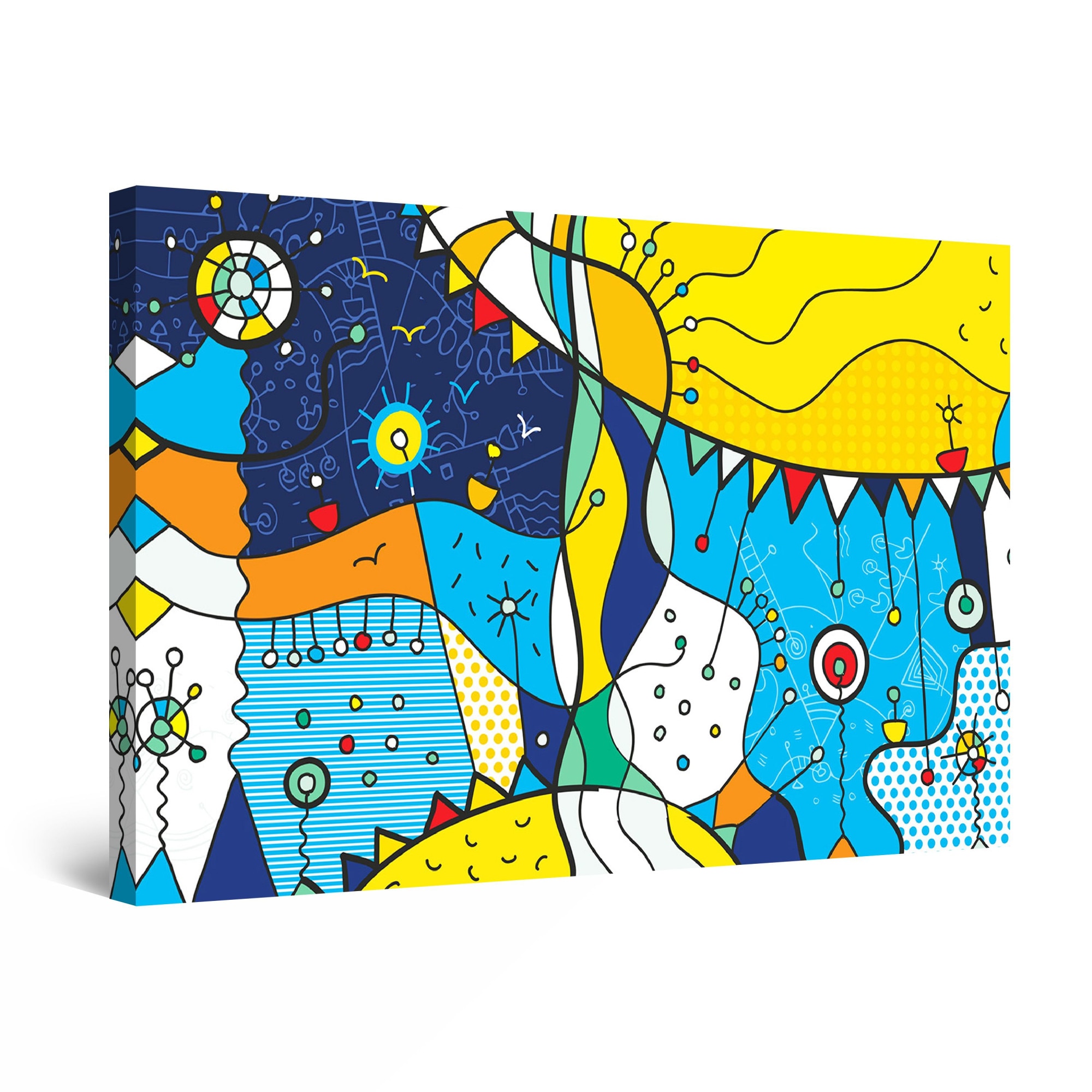 Tablou DualView Startonight Abstract sub soare, luminos in intuneric, 30 cm x 20 cm