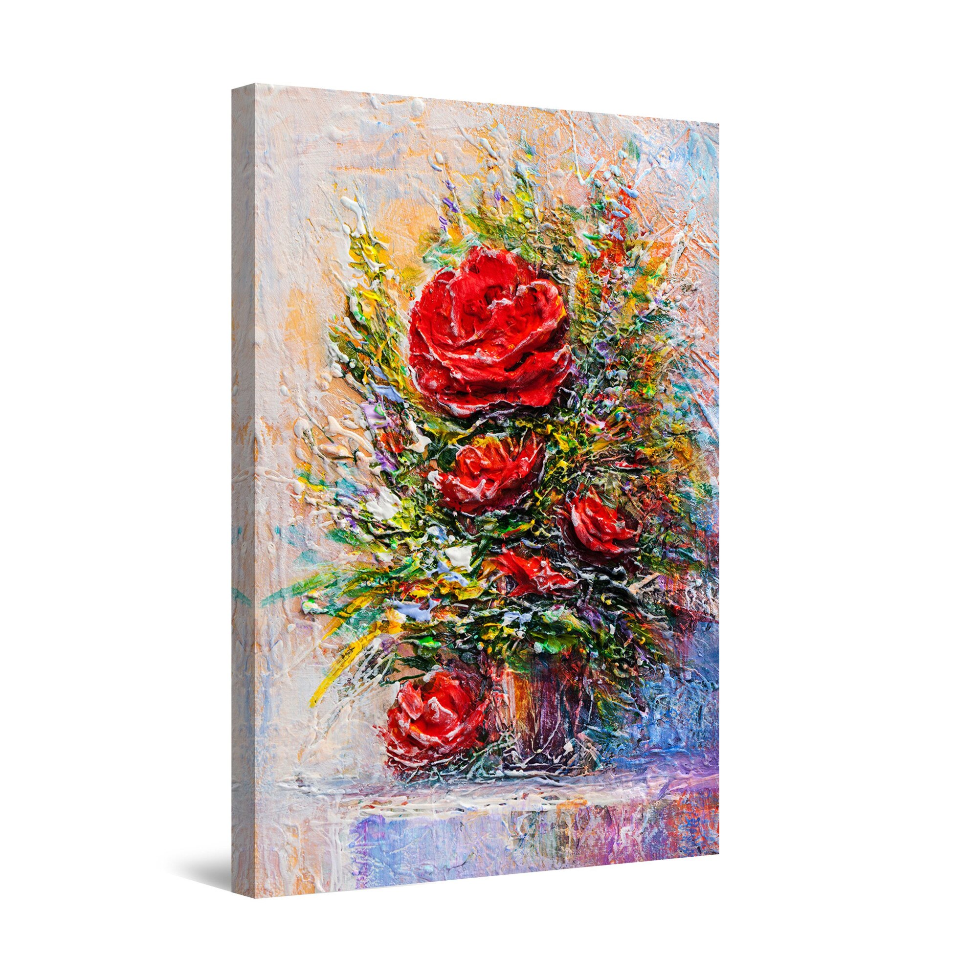 Tablou DualView Startonight Trandafiri rosii, luminos in intuneric, 80 cm x 120 cm