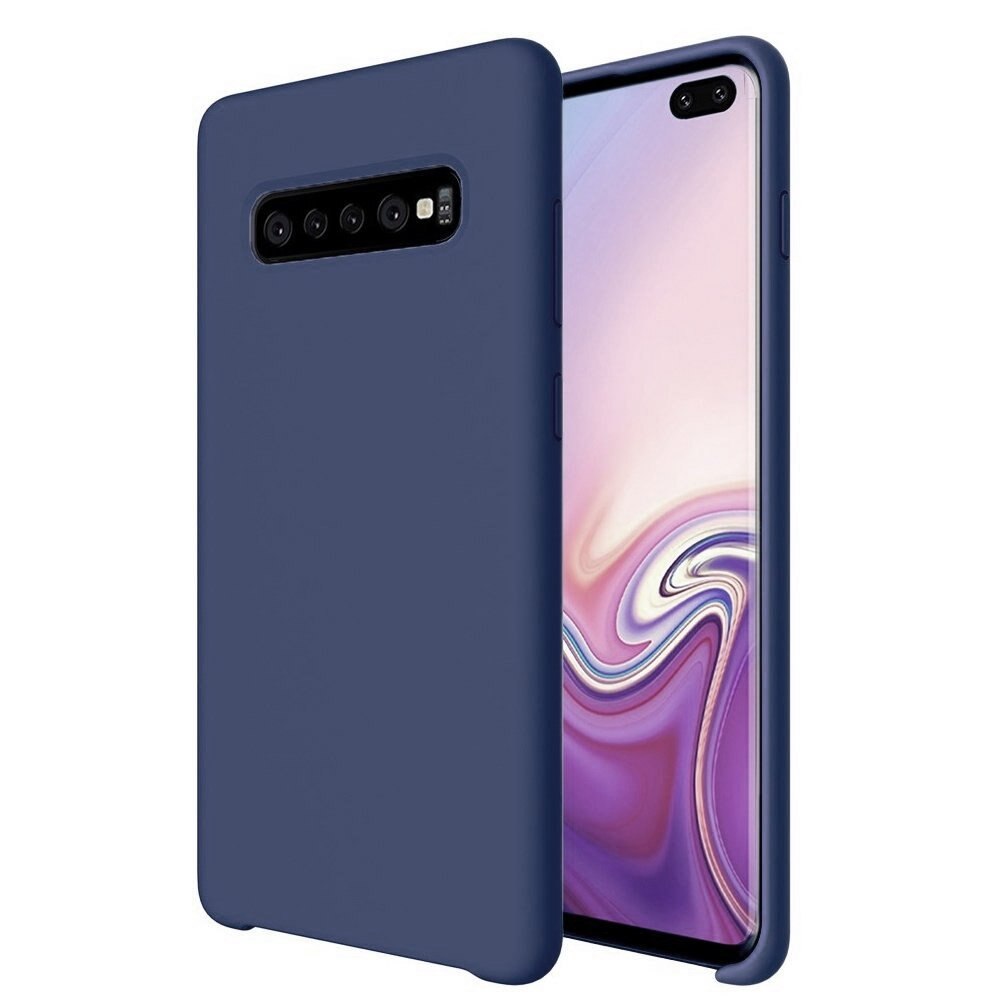 Husa TPU Pure Silicone pentru Samsung Galaxy S10+ G975, Bleumarin