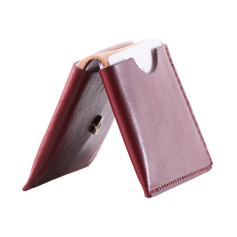 Portcard e-store piele naturala, bordo