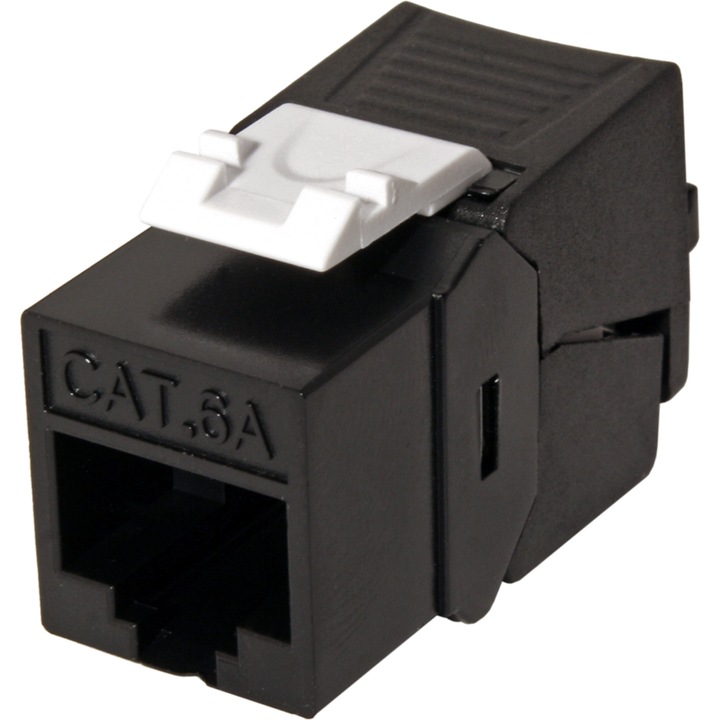 Keystone Cat. 6a RJ45 UTP tool-free SLIM Negru, Roline 26.11.0376