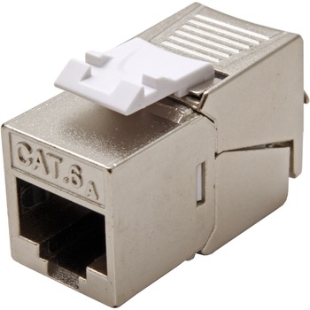 Keystone Cat.6a RJ45 STP tool-free SLIM silver, Roline 26.11.0378 Keystone Cat.6a RJ45 STP tool-free SLIM silver, Roline 26.11.0378