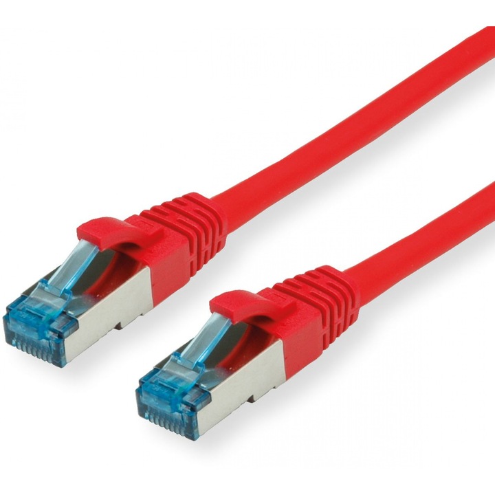Cablu retea S-FTP cat 6a Rosu 10m, Value 21.99.1927
