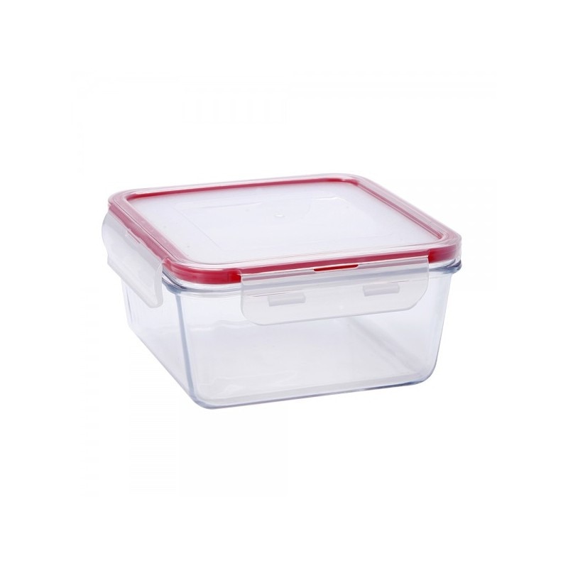 Vas termorezistent patrat 1.9 L Wellberg WB-50302, Capac, Transparent