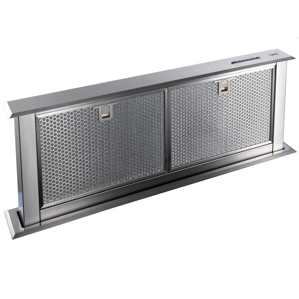 Hota decorativa Best Movie 90 cm, putere de absorbtie 735 mc/h, 1 motor, 4 trepte de viteza, Inox