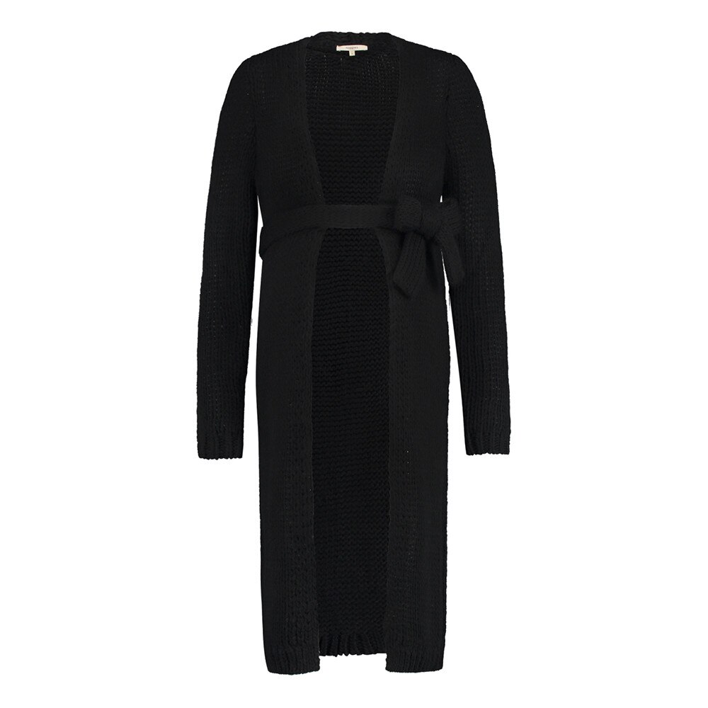 Cardigan gravida, Noppies, cu cordon, negru, XL EU