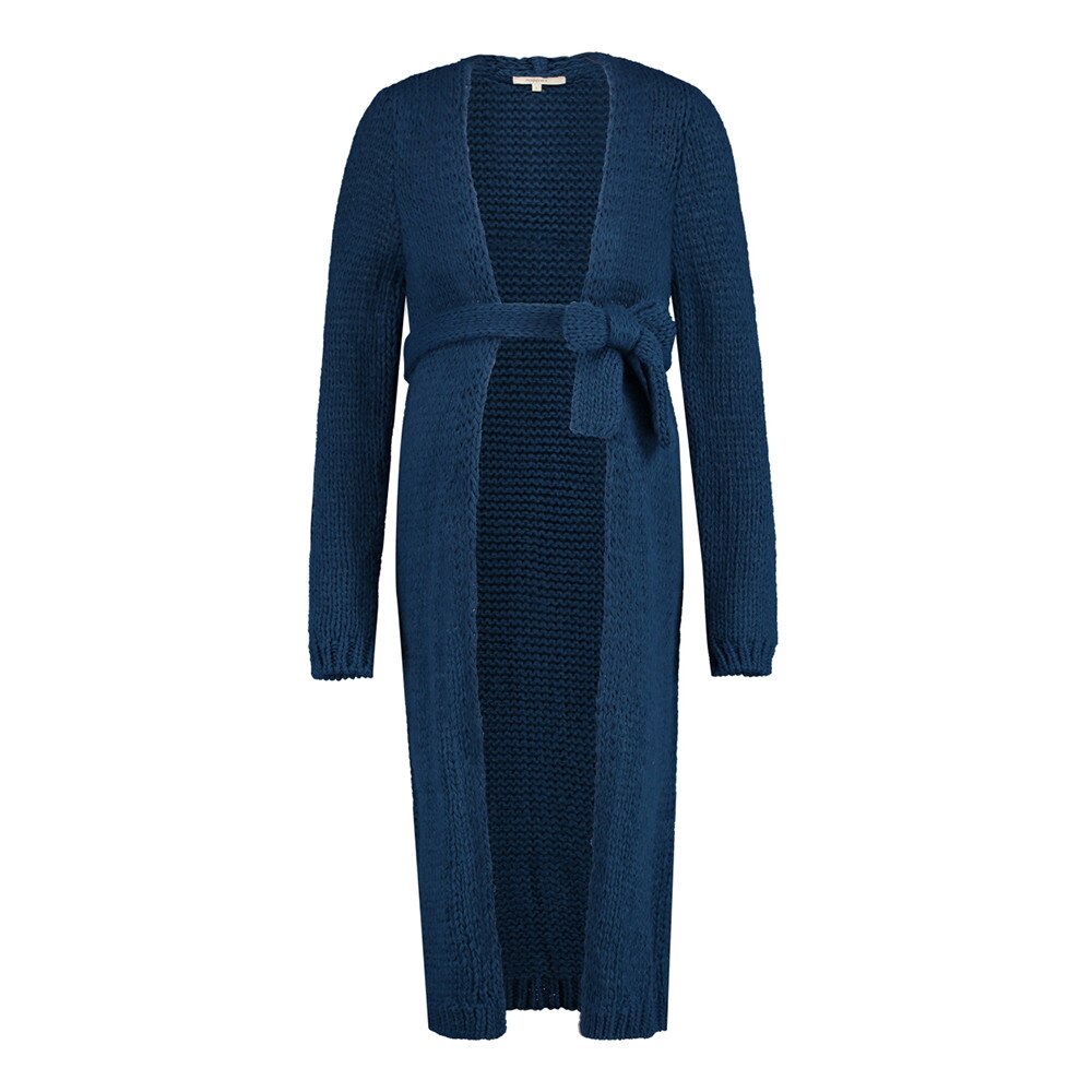 Cardigan gravida, Noppies, cu cordon, albastru, XXL EU