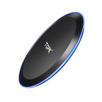 incarcator smart wireless fast charging qi topk fast charge 10w pentru telefoane mobile cu incarcare wireless led albastru si rosu negru imagen 51_0_
0