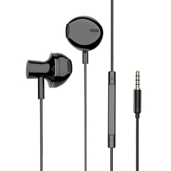 Casti In-Ear Stereo cu microfon si volum control, Jack 3,5 mm, Universal, Negru Casti In-Ear Stereo cu microfon si volum control, Jack 3,5 mm, Universal, Negru
