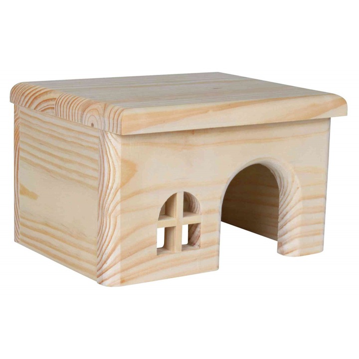Casuta Trixie lemn 15 × 15 × 12 cm pentru hamsteri 61261