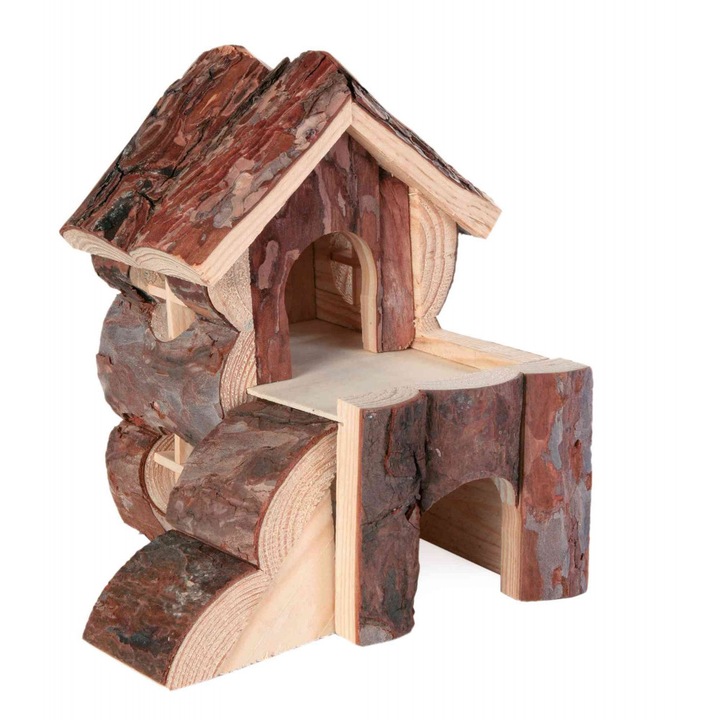 Casuta Trixie Bjork din lemn 15 × 15 × 16 cm pentru hamsteri 6176