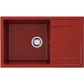 Chiuveta cu scurgator 800x490x210mm, Granixit , Firebrick -Rosu Chiuveta cu scurgator 800x490x210mm, Granixit , Firebrick -Rosu