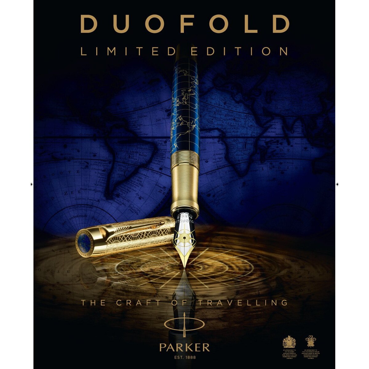 70's〜 USA製Duofold 2layer 701 46/T Stilou Parker Duofold 130th Anniversary, penita aur masiv