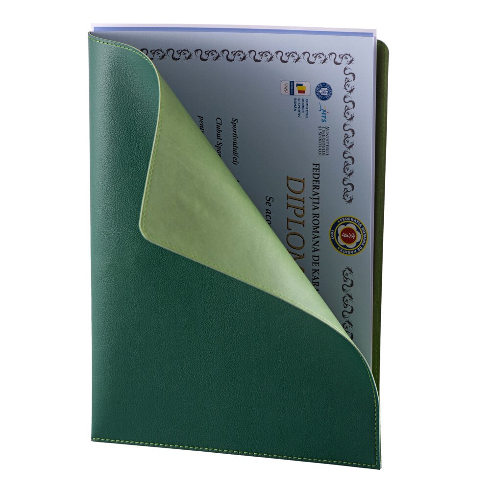 Mapa documente e-store, piele ecologica, verde