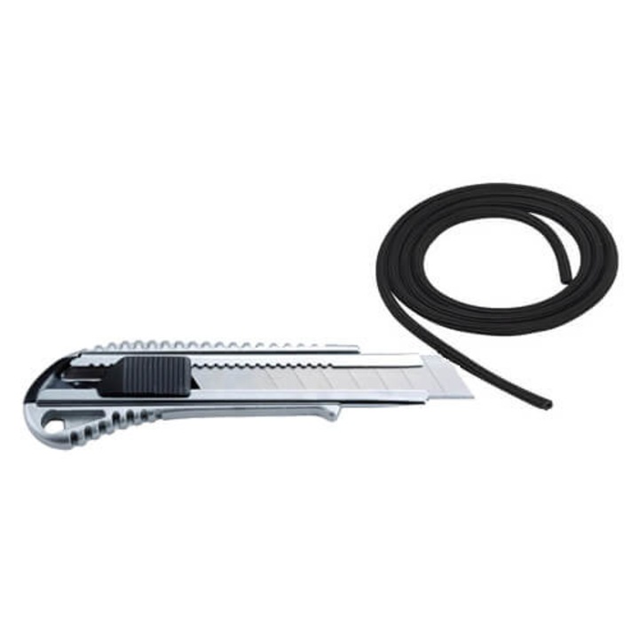 Snur garnitura pentru fixare plasa contra insectelor, Ø5mm, 10m, negru