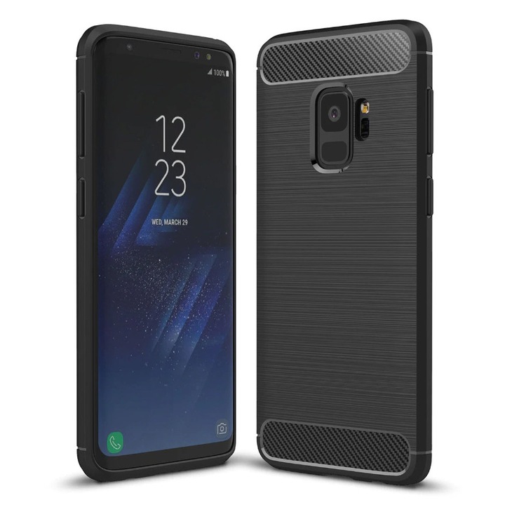 Кейс за Samsung Galaxy S9 G960, Carbon, черен