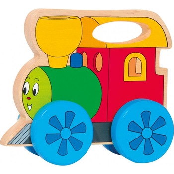 Trenulet Woodyland din lemn Happy Engine Trenulet Woodyland din lemn Happy Engine