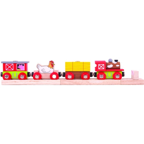 Trenuletul BigJigs Toys Fermei Vesele