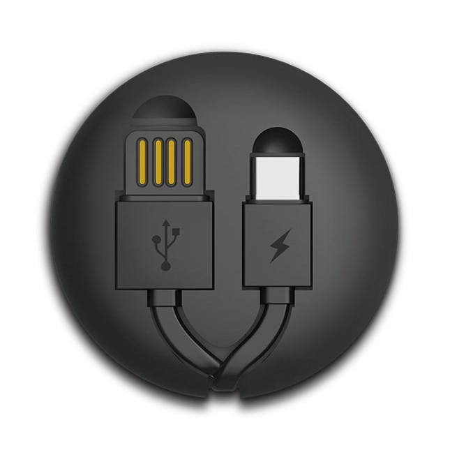 Cablu Date si Incarcare USB la USB Type-C Remax RC-099A Cutebaby, Retractabil, 1 m, Negru