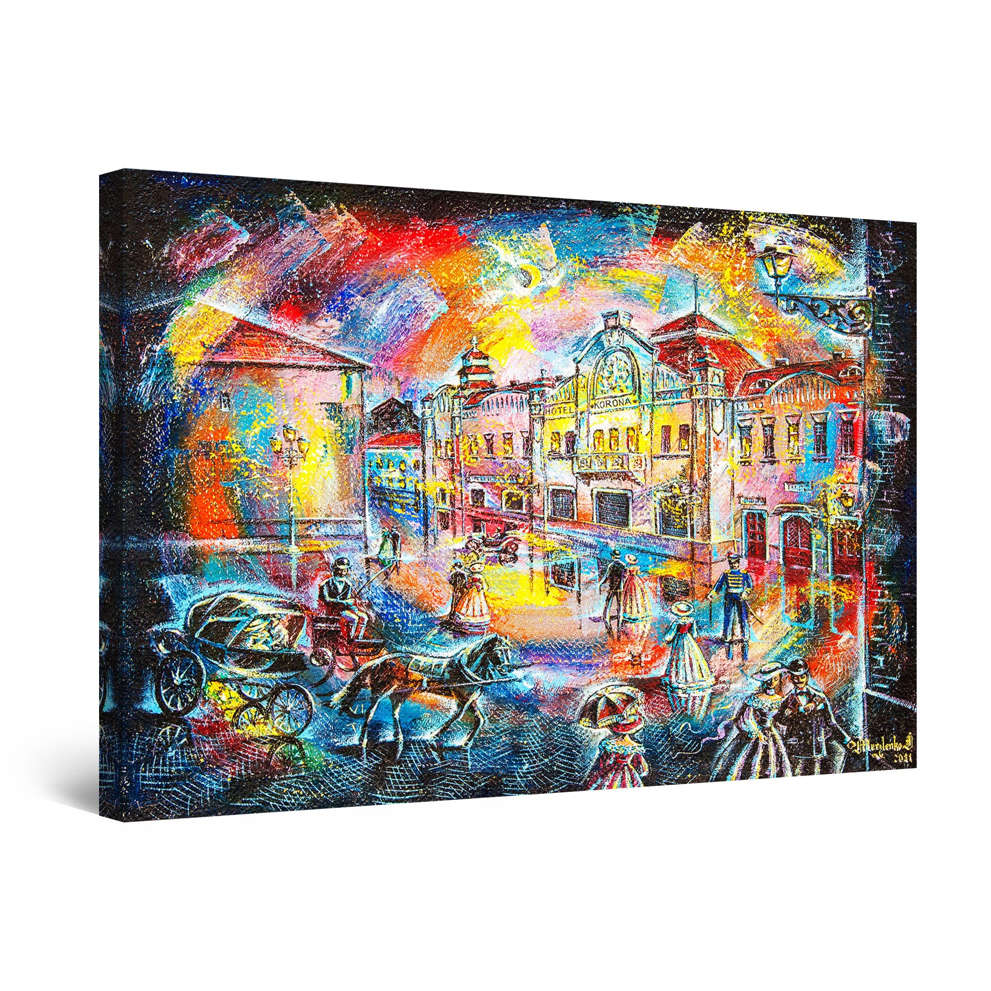 Tablou DualView Startonight Piata centrala, luminos in intuneric, 60 cm x 40 cm