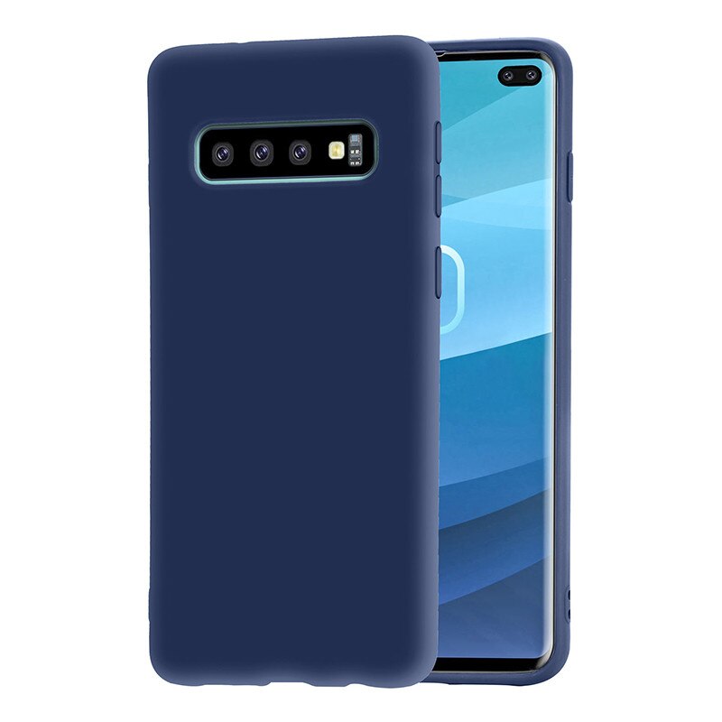 Husa protectie spate silicon pentru Samsung Galaxy S10 +/S10 Plus, bumper ultraslim, Bleumarin, BBL820