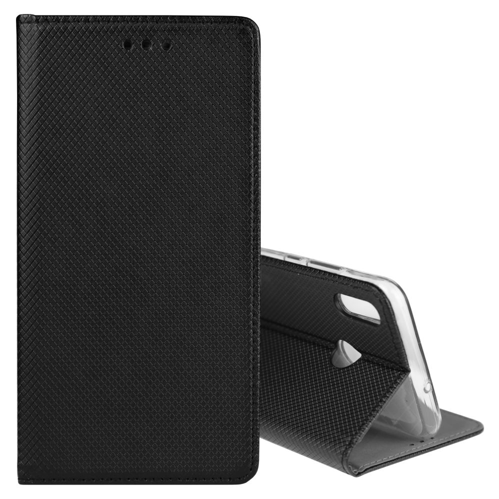 Husa Carte Smart cu Inchidere Magnetica Compatibil cu Samsung Galaxy A20e, Negru