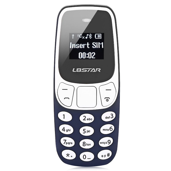 L8Star BM10 Mini Phone kártyafüggetlen mobiltelefon (Kék)